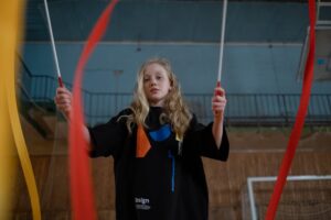 Flávia Saraiva recuperação em treino de ginástica artística