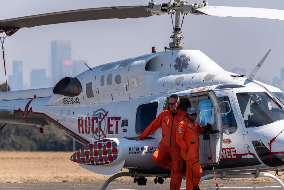 Adolescente socorrido de helicóptero