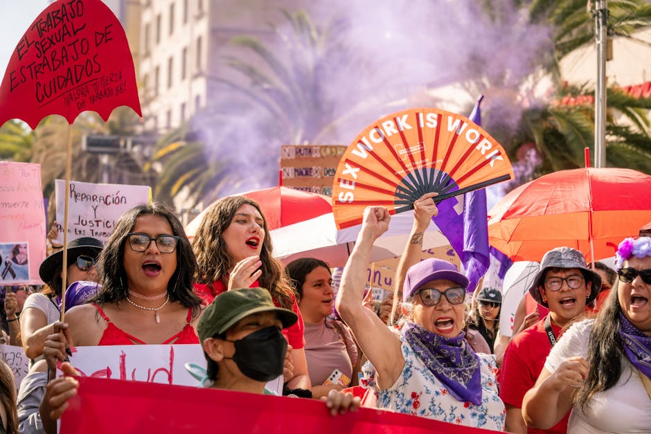 Ato em Copacabana contra a violência às mulheres