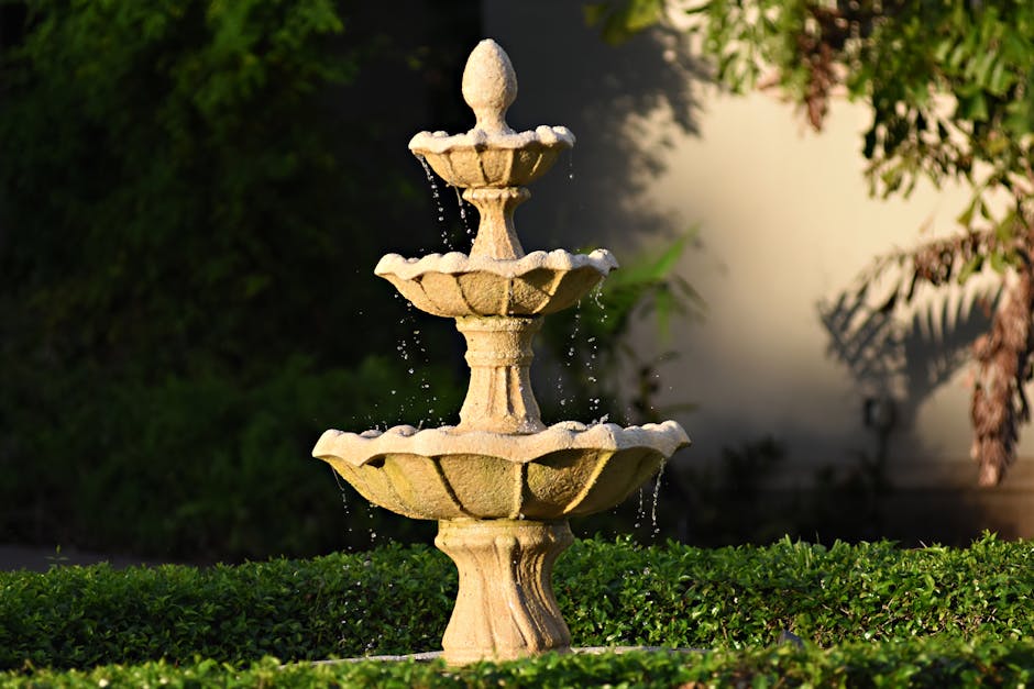 Fontes para jardins externos grandes