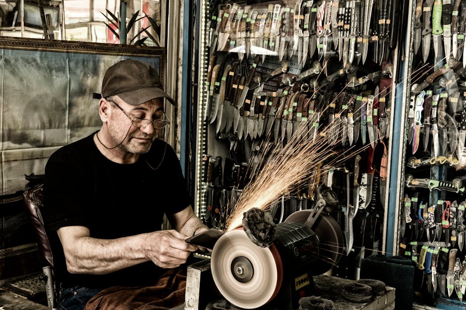 Artesãos cutelaria em evento no DF
