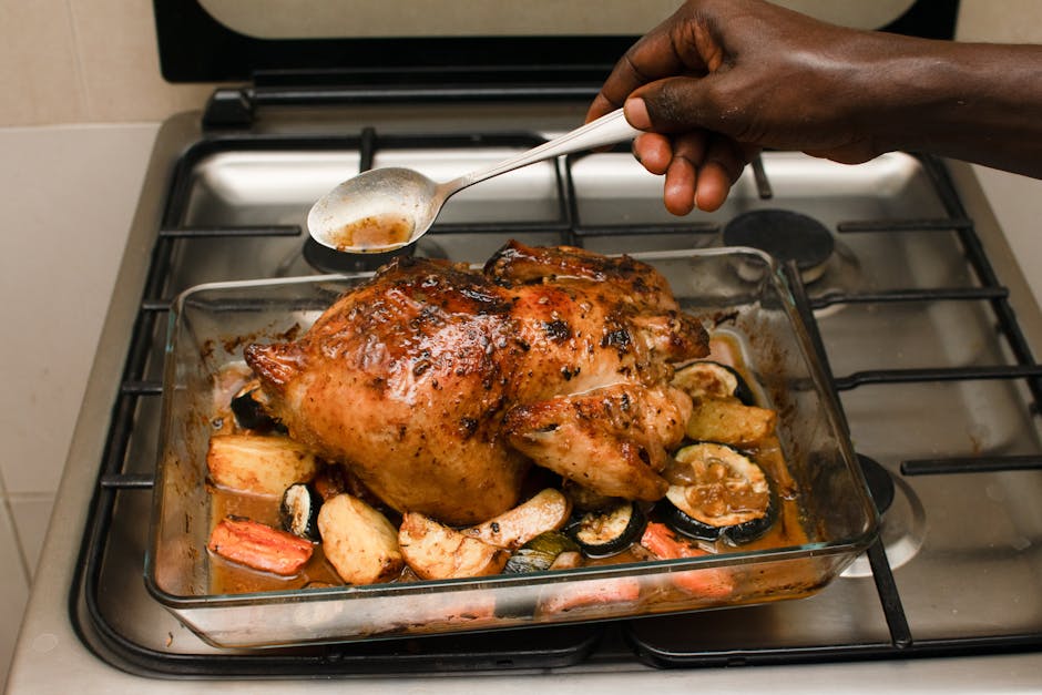 sobrecoxas ao forno com macaxeira