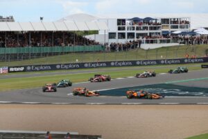 GP de Barcelona-Catalunha com Lewis Hamilton no pódio