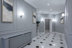 Ideias para decorar paredes do corredor com cores e iluminação