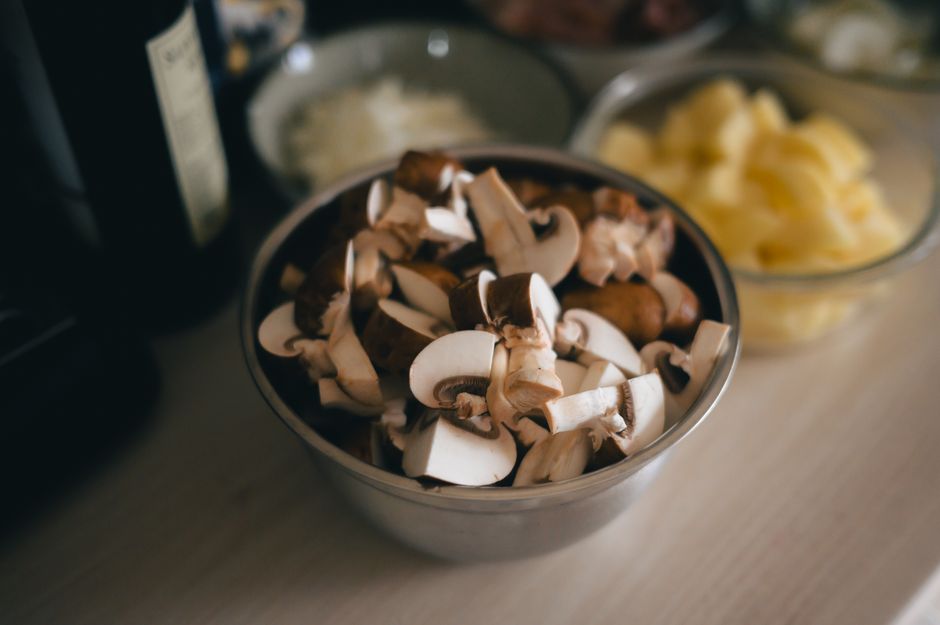 Pappardelle ao funghi com cogumelos